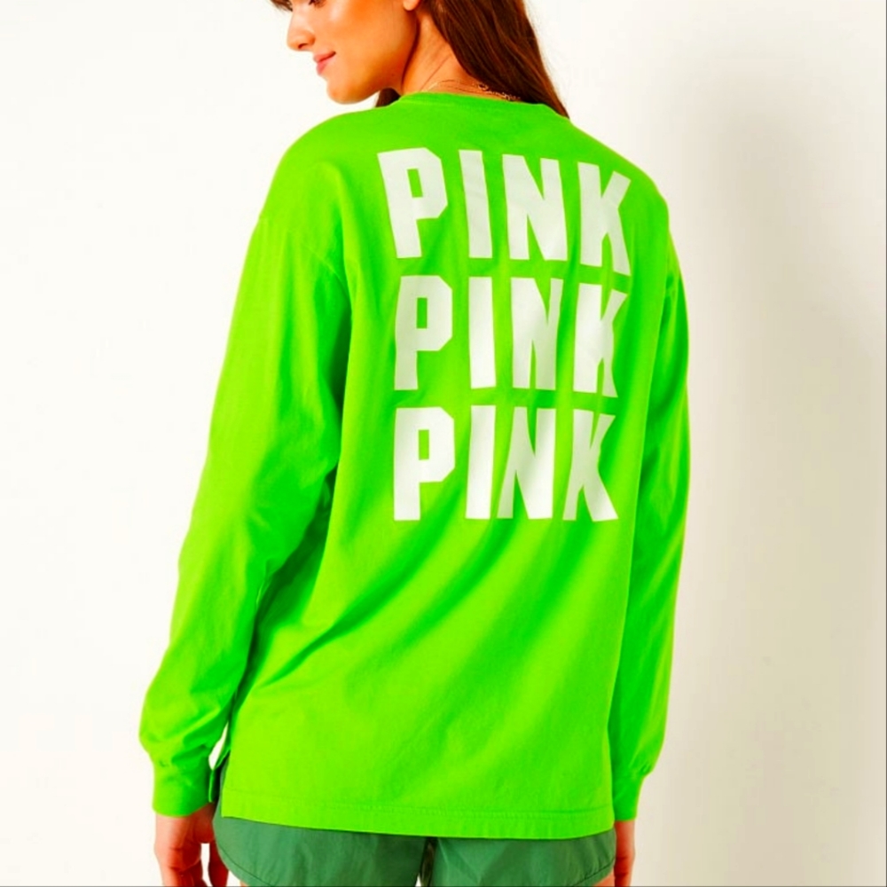 Victorias Secret Pink long sleeve campus T shirt large